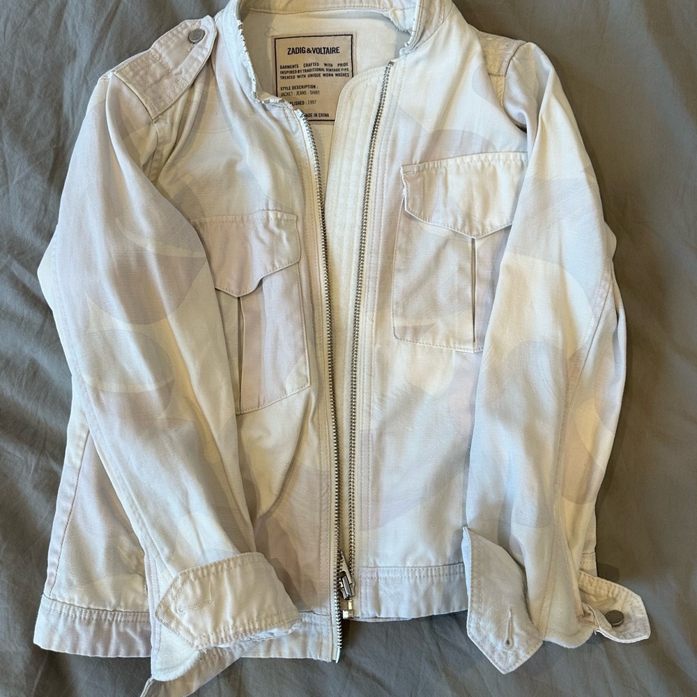Zadig & Voltaire butterfly camouflage jacket